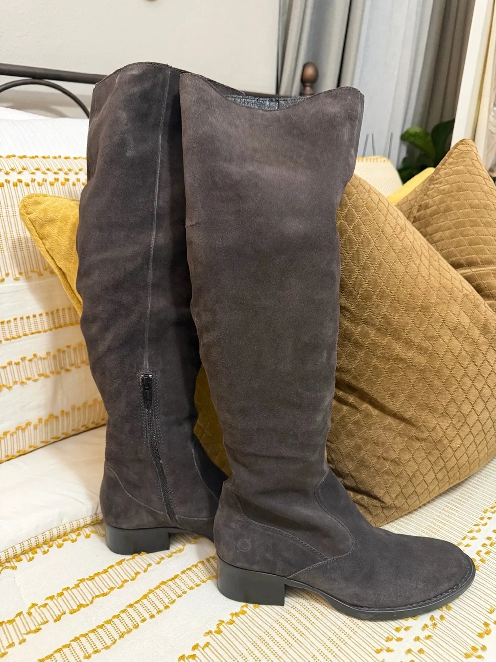 Born Women's Over-the-Knee Suede Boots in Dark Brown